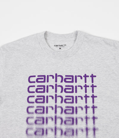 Carhartt Fading Script T-Shirt - Ash Heather / Snape Purple