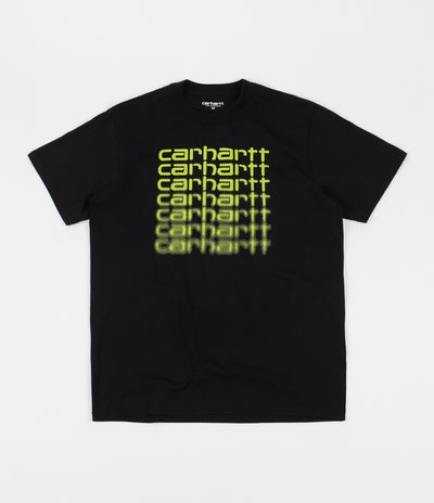 Carhartt Fading Script T-Shirt - Black / Lime