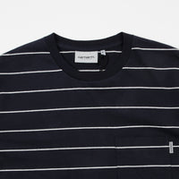 Carhartt Feeder Stripe Pocket T-Shirt - Dark Navy / Wax thumbnail