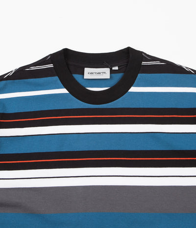 Carhartt Flint Stripe T-Shirt - Prussian Blue
