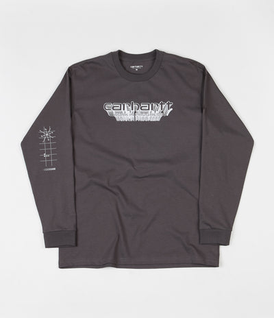 Carhartt Framework Long Sleeve T-Shirt - Air Force Grey / White