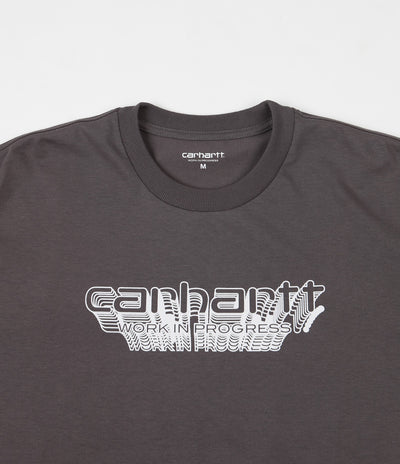 Carhartt Framework Long Sleeve T-Shirt - Air Force Grey / White