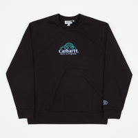 Carhartt Geo Script Crewneck Sweatshirt - Black thumbnail