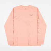 Carhartt Grid C Long Sleeve T-Shirt - Peach / Black thumbnail