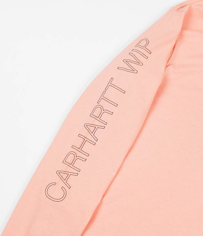 Carhartt Grid C Long Sleeve T-Shirt - Peach / Black