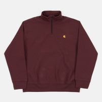 Carhartt Half Zip American Script Sweatshirt - Bordeaux thumbnail