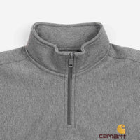 Carhartt Half Zip American Script Sweatshirt - Dark Grey Heather thumbnail
