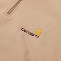 Carhartt Half Zip American Script Sweatshirt - Dusty Hamilton Brown thumbnail