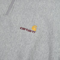 Carhartt Half Zip American Script Sweatshirt - Grey Heather thumbnail