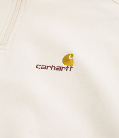 Carhartt Half Zip American Script Sweatshirt - Natural