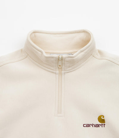 Carhartt Half Zip American Script Sweatshirt - Natural
