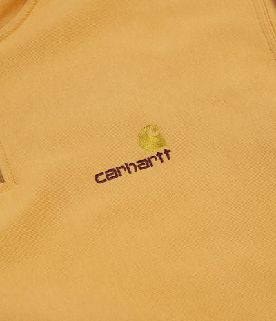 Carhartt Half Zip American Script Sweatshirt - Winter Sun