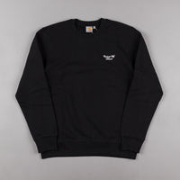 Carhartt Hand Script Embroidery Crewneck Sweatshirt - Black / White thumbnail