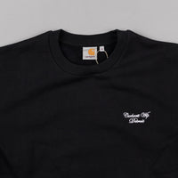 Carhartt Hand Script Embroidery Crewneck Sweatshirt - Black / White thumbnail
