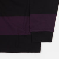 Carhartt Hansen Long Sleeve Polo Shirt - Hansen Stripe / Black / Wax thumbnail