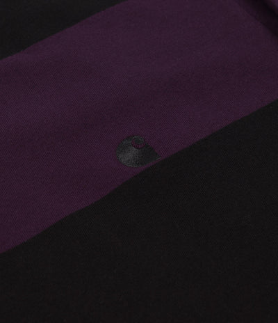 Carhartt Hansen Long Sleeve Polo Shirt - Hansen Stripe / Black / Wax