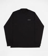 Carhartt Highneck Script Embroidered Long Sleeve T-Shirt - Black / White