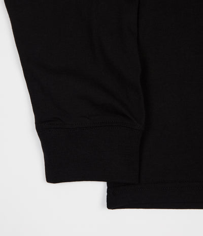 Carhartt Highneck Script Embroidered Long Sleeve T-Shirt - Black / White