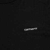 Carhartt Highneck Script Embroidered Long Sleeve T-Shirt - Black / White thumbnail