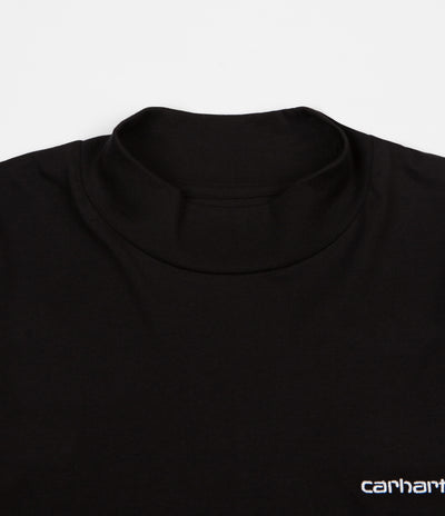 Carhartt Highneck Script Embroidered Long Sleeve T-Shirt - Black / White
