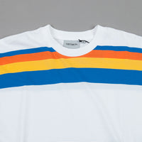 Carhartt Huntington Stripe Long Sleeve T-Shirt - White / Clockwork thumbnail