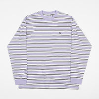 Carhartt Huron Long Sleeve T-Shirt - Soft Lavender Stripe thumbnail