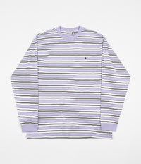 Carhartt Huron Long Sleeve T-Shirt - Soft Lavender Stripe