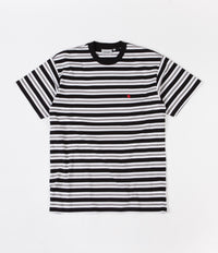 Carhartt Huron T-Shirt - Black / Cardinal Stripe