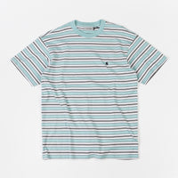 Carhartt Huron T-Shirt - Soft Aloe / Black Stripe thumbnail