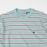 Carhartt Huron T-Shirt - Soft Aloe / Black Stripe thumbnail