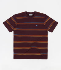 Carhartt Kent T-Shirt - Kent Stripe / Wine