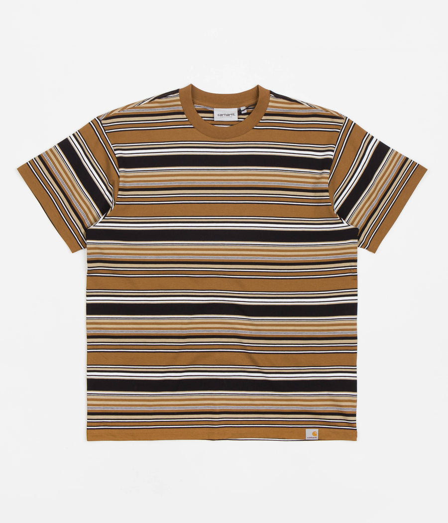 Carhartt Lafferty T-Shirt - Lafferty Stripe / Hamilton Brown