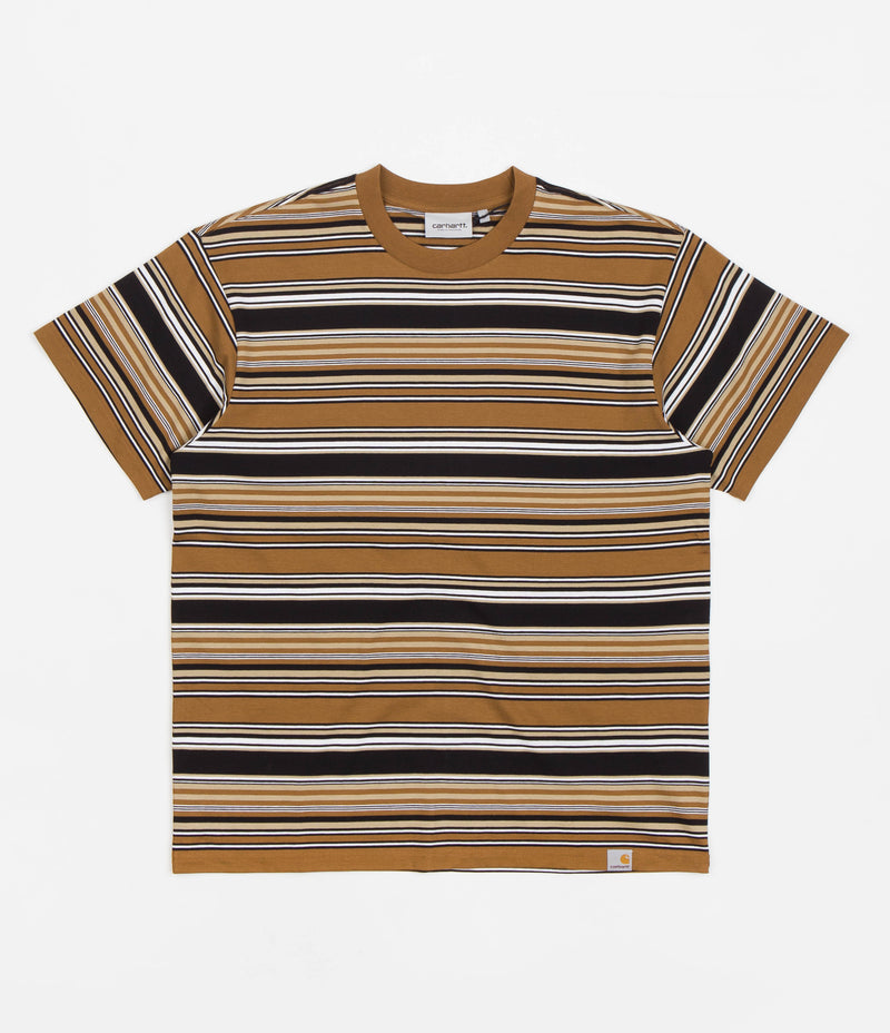 Carhartt Lafferty T-Shirt - Lafferty Stripe / Hamilton Brown | Flatspot