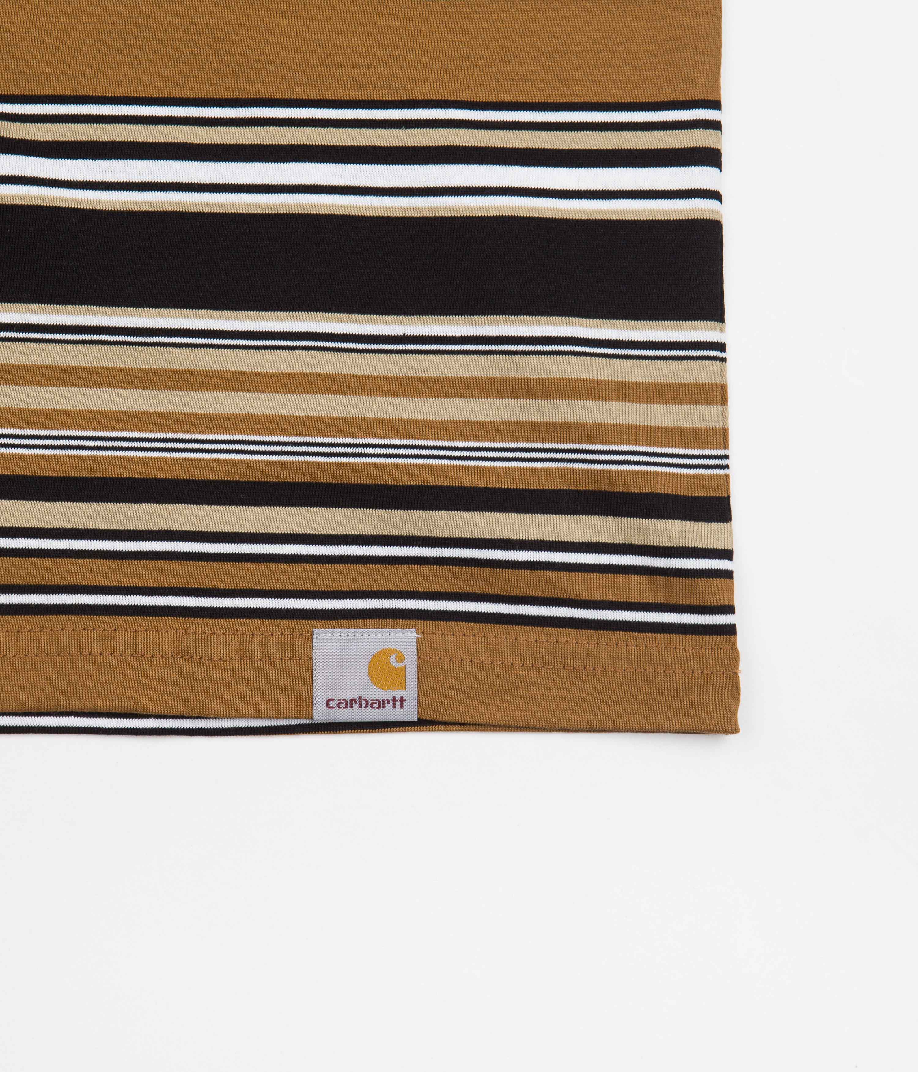 Carhartt Lafferty TShirt Lafferty Stripe / Hamilton Brown Flatspot