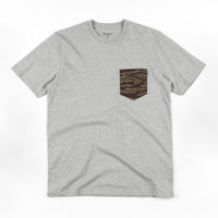 Carhartt Lester Pocket T-Shirt - Grey Heather / Camo Tiger thumbnail