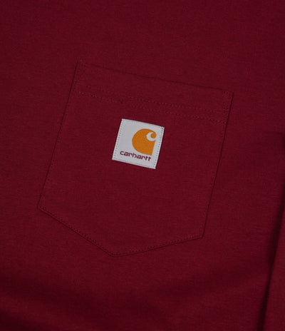 Carhartt Long Sleeve Pocket T-Shirt - Cranberry