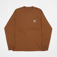 Carhartt Long Sleeve Pocket T-Shirt - Hamilton Brown thumbnail