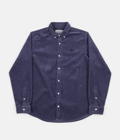 Carhartt Madison Cord Shirt - Cold Viola / Black