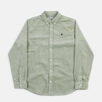 Carhartt Madison Cord Shirt - Frosted Green / Black thumbnail