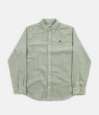 Carhartt Madison Cord Shirt - Frosted Green / Black