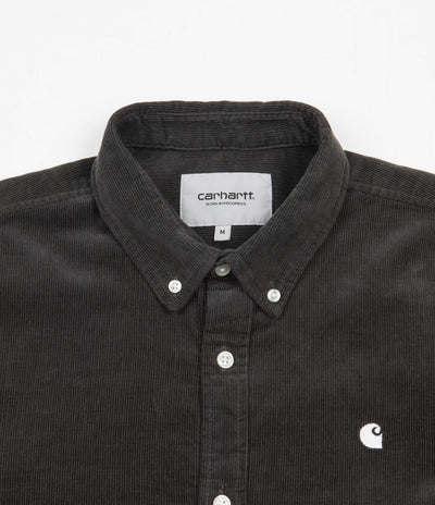 Carhartt Madison Fine Cord Shirt - Stormcloud / White