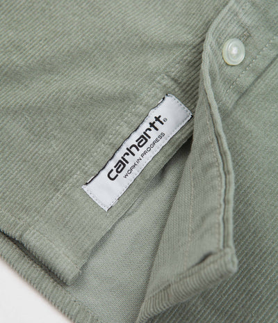 Carhartt Madison Fine Cord Shirt - Yucca / White