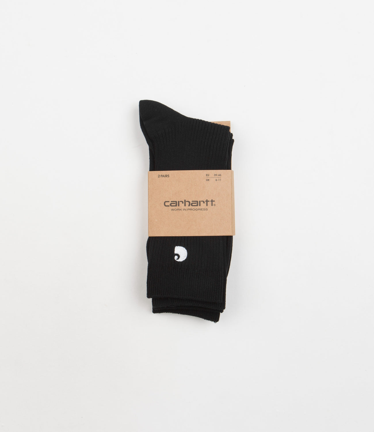 Carhartt Madison Socks (2 Pack) Black / White Flatspot