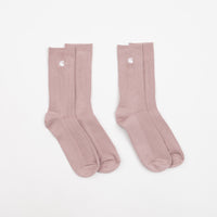 Carhartt Madison Socks (2 Pack) - Dahlia / White thumbnail