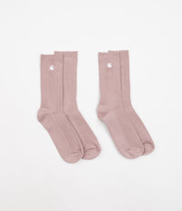 Carhartt Madison Socks (2 Pack) - Dahlia / White
