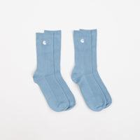 Carhartt Madison Socks (2 Pack) - Piscine / White thumbnail