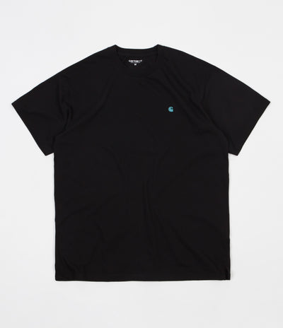 Carhartt Madison T-Shirt - Black / Soft Teal