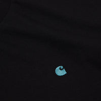 Carhartt Madison T-Shirt - Black / Soft Teal thumbnail