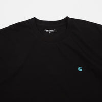 Carhartt Madison T-Shirt - Black / Soft Teal thumbnail