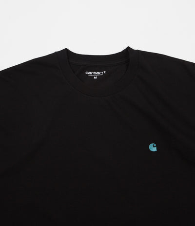 Carhartt Madison T-Shirt - Black / Soft Teal